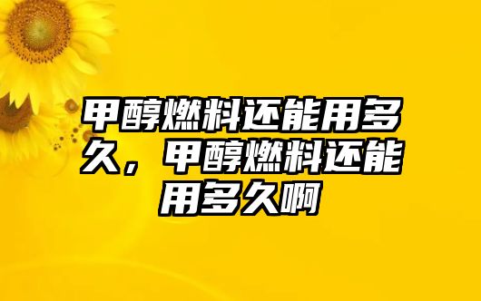 甲醇燃料還能用多久，甲醇燃料還能用多久啊