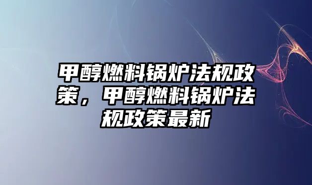 甲醇燃料鍋爐法規(guī)政策，甲醇燃料鍋爐法規(guī)政策最新