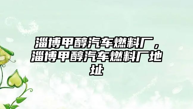 淄博甲醇汽車燃料廠，淄博甲醇汽車燃料廠地址