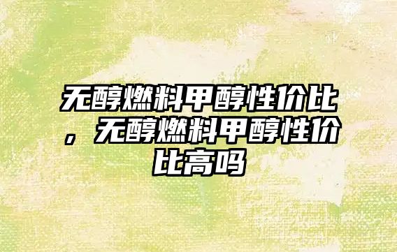 無醇燃料甲醇性價比，無醇燃料甲醇性價比高嗎