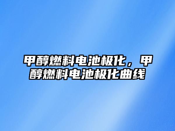 甲醇燃料電池極化，甲醇燃料電池極化曲線