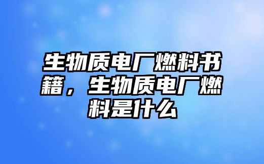 生物質(zhì)電廠燃料書籍，生物質(zhì)電廠燃料是什么