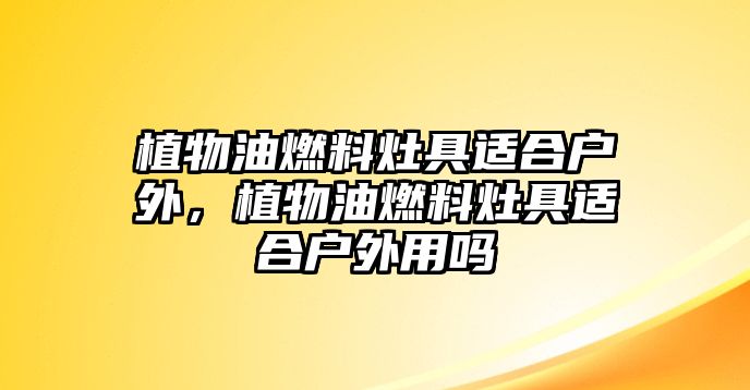 植物油燃料灶具適合戶外，植物油燃料灶具適合戶外用嗎