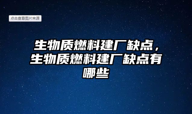 生物質(zhì)燃料建廠缺點，生物質(zhì)燃料建廠缺點有哪些