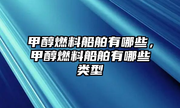 甲醇燃料船舶有哪些，甲醇燃料船舶有哪些類型