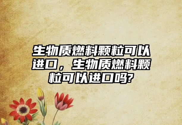 生物質(zhì)燃料顆?？梢赃M口，生物質(zhì)燃料顆?？梢赃M口嗎?