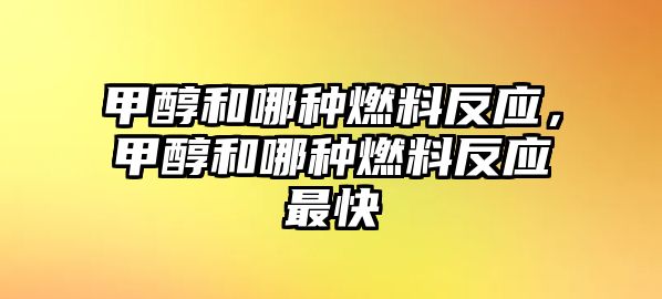 甲醇和哪種燃料反應(yīng)，甲醇和哪種燃料反應(yīng)最快