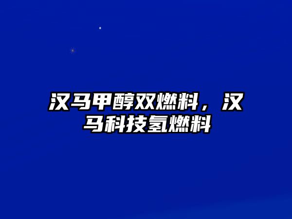 漢馬甲醇雙燃料，漢馬科技?xì)淙剂? class=