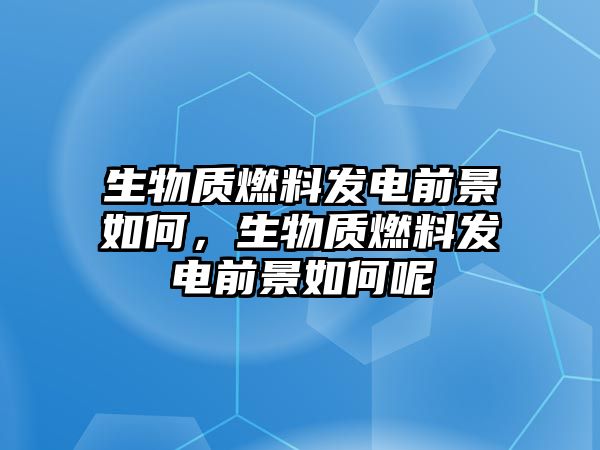 生物質(zhì)燃料發(fā)電前景如何，生物質(zhì)燃料發(fā)電前景如何呢