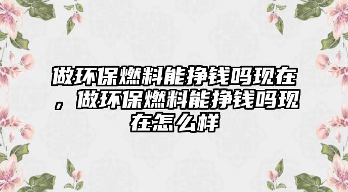 做環(huán)保燃料能掙錢嗎現(xiàn)在，做環(huán)保燃料能掙錢嗎現(xiàn)在怎么樣