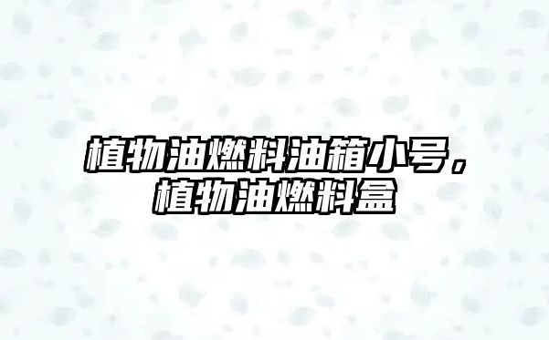 植物油燃料油箱小號，植物油燃料盒
