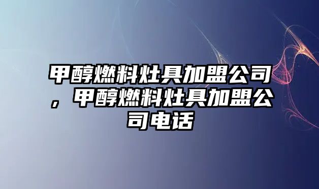 甲醇燃料灶具加盟公司，甲醇燃料灶具加盟公司電話