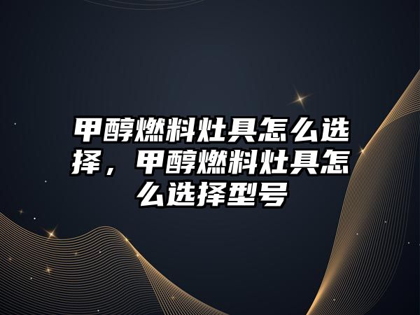 甲醇燃料灶具怎么選擇，甲醇燃料灶具怎么選擇型號