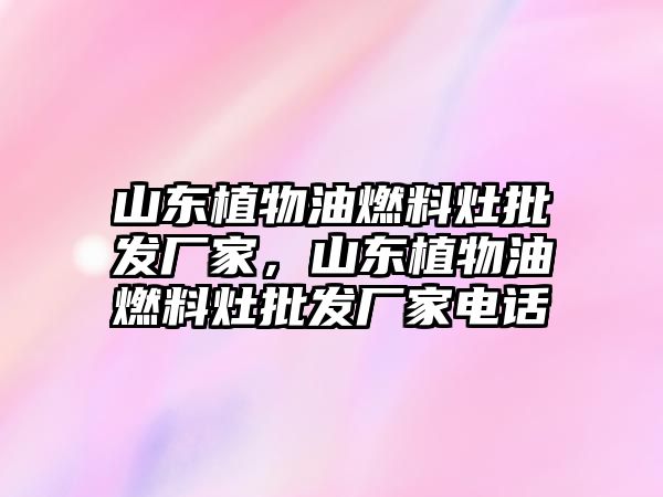 山東植物油燃料灶批發(fā)廠家，山東植物油燃料灶批發(fā)廠家電話