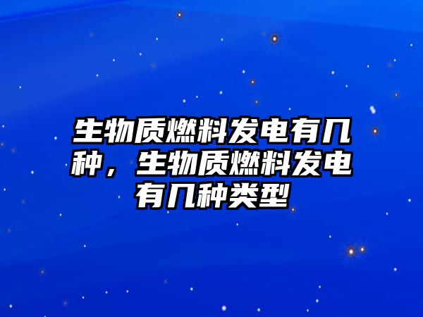 生物質(zhì)燃料發(fā)電有幾種，生物質(zhì)燃料發(fā)電有幾種類型