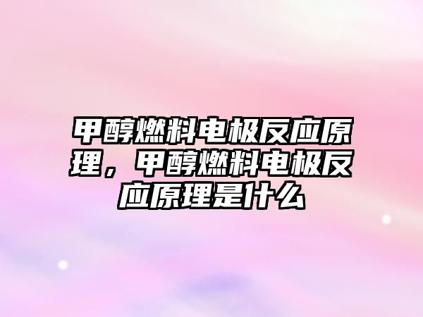 甲醇燃料電極反應(yīng)原理，甲醇燃料電極反應(yīng)原理是什么