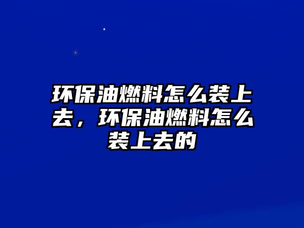 環(huán)保油燃料怎么裝上去，環(huán)保油燃料怎么裝上去的