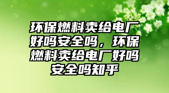 環(huán)保燃料賣給電廠好嗎安全嗎，環(huán)保燃料賣給電廠好嗎安全嗎知乎