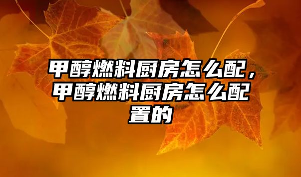 甲醇燃料廚房怎么配，甲醇燃料廚房怎么配置的