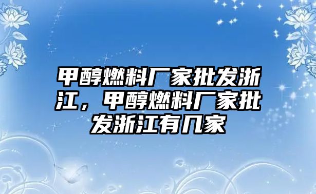 甲醇燃料廠家批發(fā)浙江，甲醇燃料廠家批發(fā)浙江有幾家