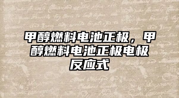 甲醇燃料電池正極，甲醇燃料電池正極電極反應(yīng)式