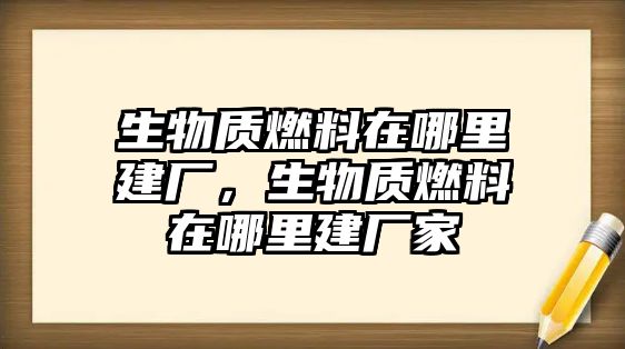 生物質(zhì)燃料在哪里建廠，生物質(zhì)燃料在哪里建廠家