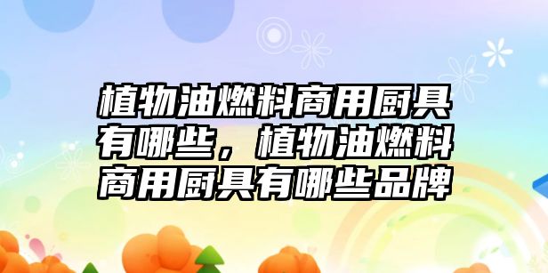 植物油燃料商用廚具有哪些，植物油燃料商用廚具有哪些品牌