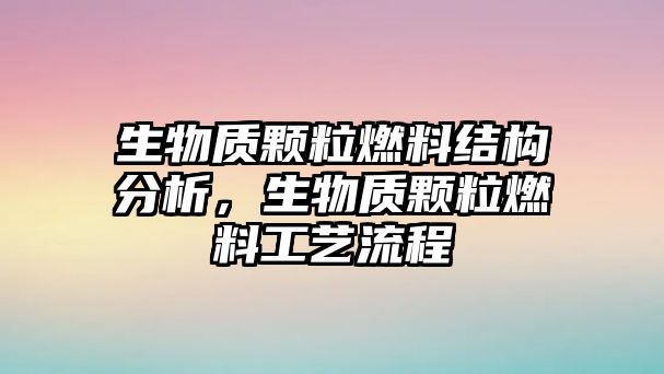 生物質(zhì)顆粒燃料結(jié)構(gòu)分析，生物質(zhì)顆粒燃料工藝流程