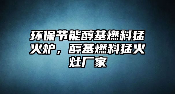 環(huán)保節(jié)能醇基燃料猛火爐，醇基燃料猛火灶廠家