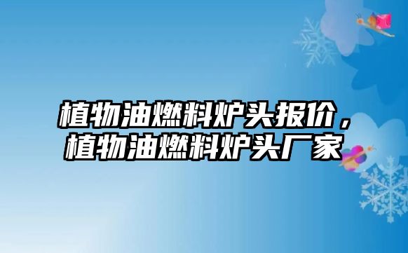 植物油燃料爐頭報(bào)價(jià)，植物油燃料爐頭廠家