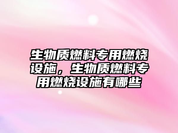 生物質(zhì)燃料專用燃燒設施，生物質(zhì)燃料專用燃燒設施有哪些