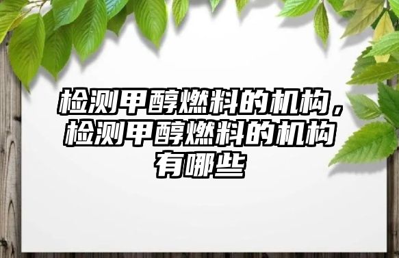 檢測甲醇燃料的機構(gòu)，檢測甲醇燃料的機構(gòu)有哪些