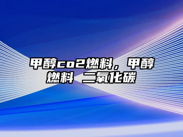 甲醇co2燃料，甲醇燃料 二氧化碳