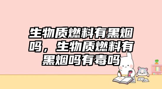 生物質(zhì)燃料有黑煙嗎，生物質(zhì)燃料有黑煙嗎有毒嗎