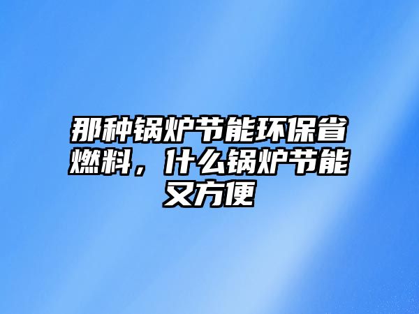 那種鍋爐節(jié)能環(huán)保省燃料，什么鍋爐節(jié)能又方便