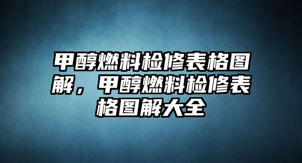 甲醇燃料檢修表格圖解，甲醇燃料檢修表格圖解大全