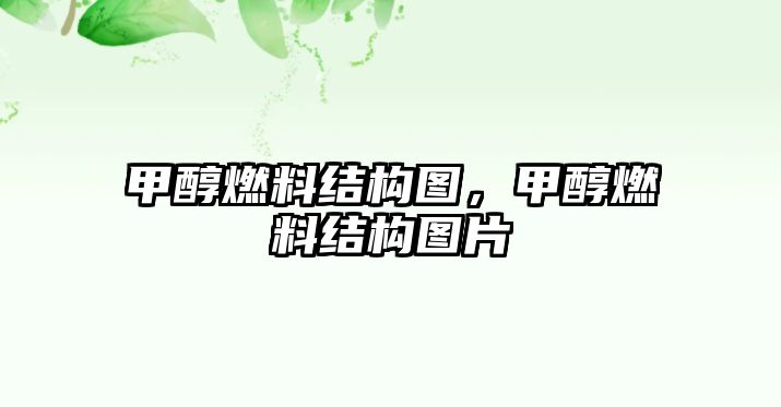 甲醇燃料結(jié)構(gòu)圖，甲醇燃料結(jié)構(gòu)圖片