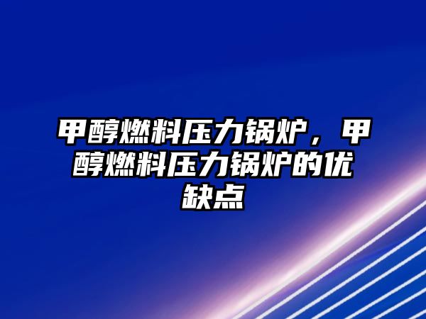 甲醇燃料壓力鍋爐，甲醇燃料壓力鍋爐的優(yōu)缺點