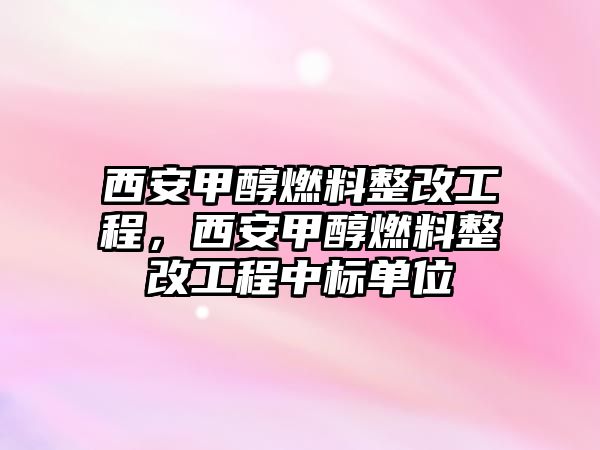 西安甲醇燃料整改工程，西安甲醇燃料整改工程中標(biāo)單位