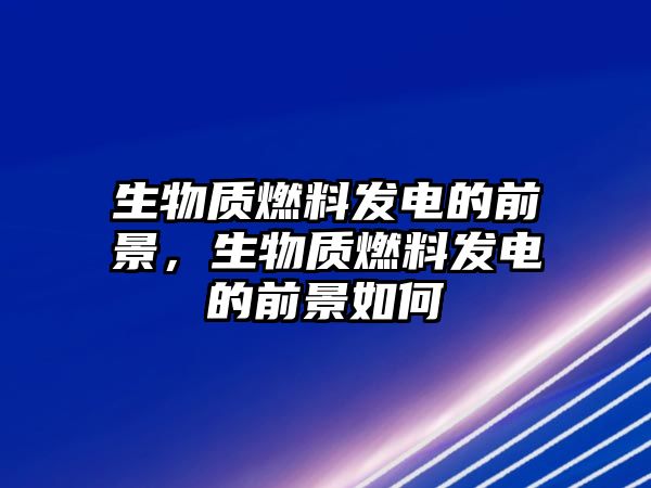 生物質(zhì)燃料發(fā)電的前景，生物質(zhì)燃料發(fā)電的前景如何