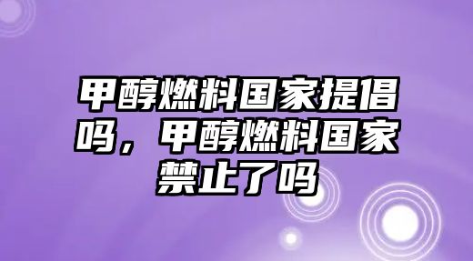 甲醇燃料國家提倡嗎，甲醇燃料國家禁止了嗎