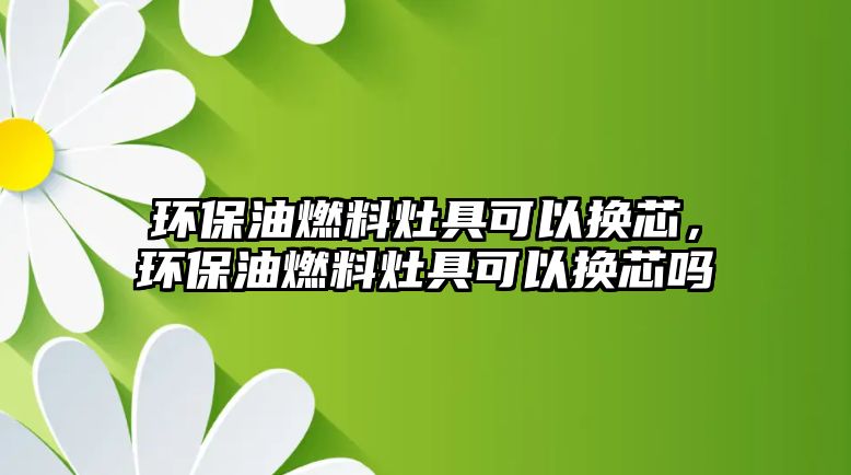 環(huán)保油燃料灶具可以換芯，環(huán)保油燃料灶具可以換芯嗎