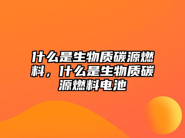 什么是生物質(zhì)碳源燃料，什么是生物質(zhì)碳源燃料電池