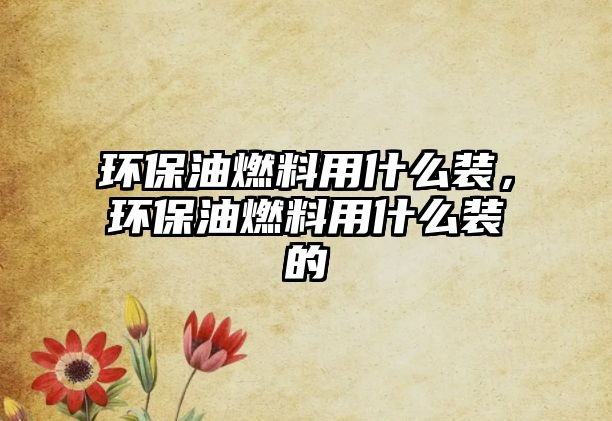 環(huán)保油燃料用什么裝，環(huán)保油燃料用什么裝的