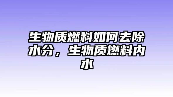 生物質(zhì)燃料如何去除水分，生物質(zhì)燃料內(nèi)水