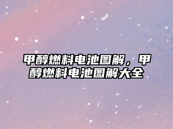 甲醇燃料電池圖解，甲醇燃料電池圖解大全