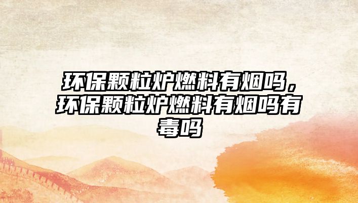 環(huán)保顆粒爐燃料有煙嗎，環(huán)保顆粒爐燃料有煙嗎有毒嗎