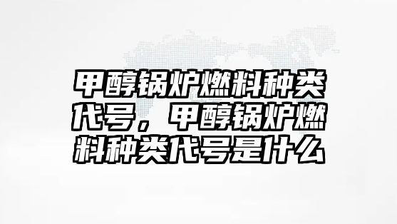 甲醇鍋爐燃料種類代號，甲醇鍋爐燃料種類代號是什么