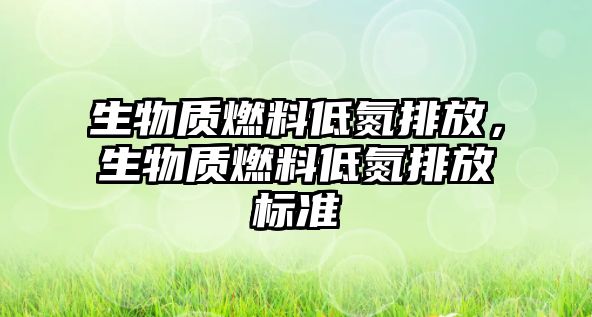 生物質(zhì)燃料低氮排放，生物質(zhì)燃料低氮排放標(biāo)準(zhǔn)