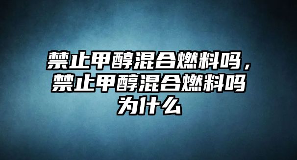 禁止甲醇混合燃料嗎，禁止甲醇混合燃料嗎為什么